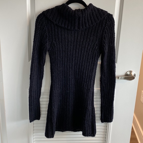 7 for all Mankind Navy Blue Cowl Neck Sweater - Picture 6 of 7